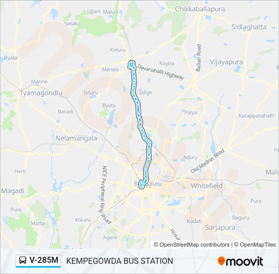 V-285M Bus Line Map
