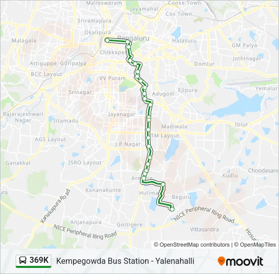 369K Bus Line Map