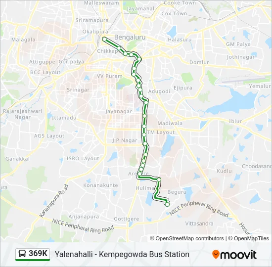 369K Bus Line Map