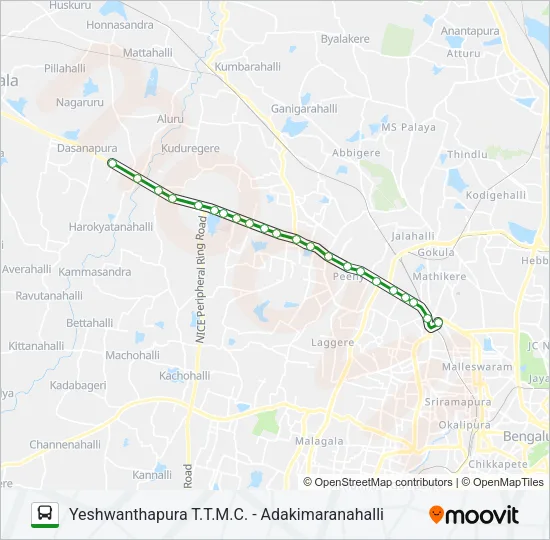 258CB-AY Bus Line Map