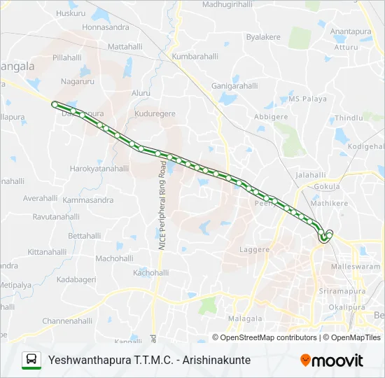 258CB-YA Bus Line Map