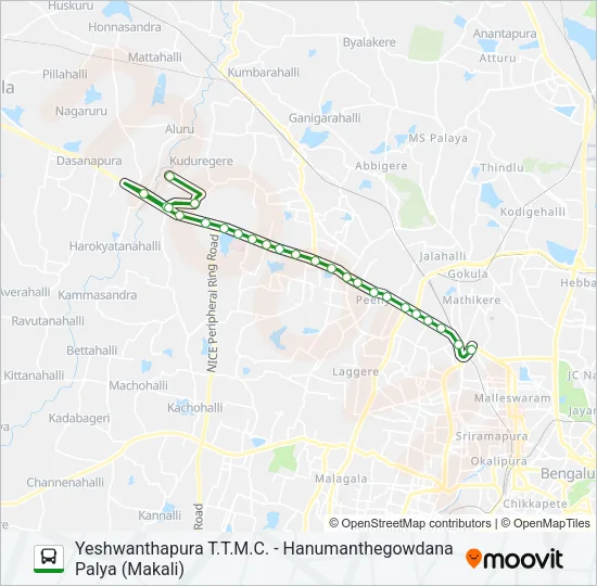 258CB-YH Bus Line Map