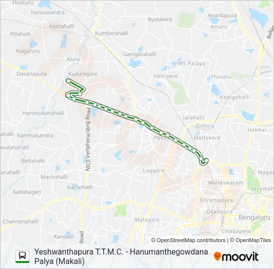 258CB-YH Bus Line Map