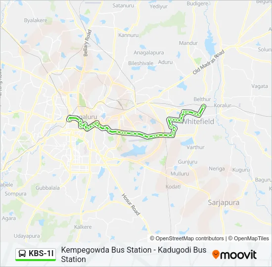 KBS-1I Bus Line Map
