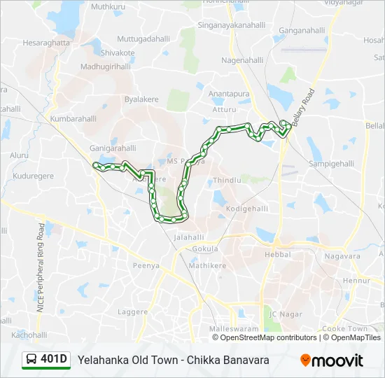 401D Bus Line Map