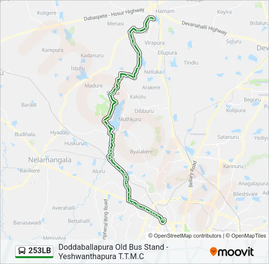 253LB Bus Line Map
