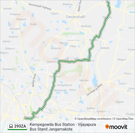 293ZA Bus Line Map