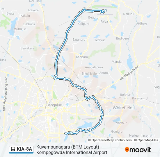 KIA-8A Bus Line Map