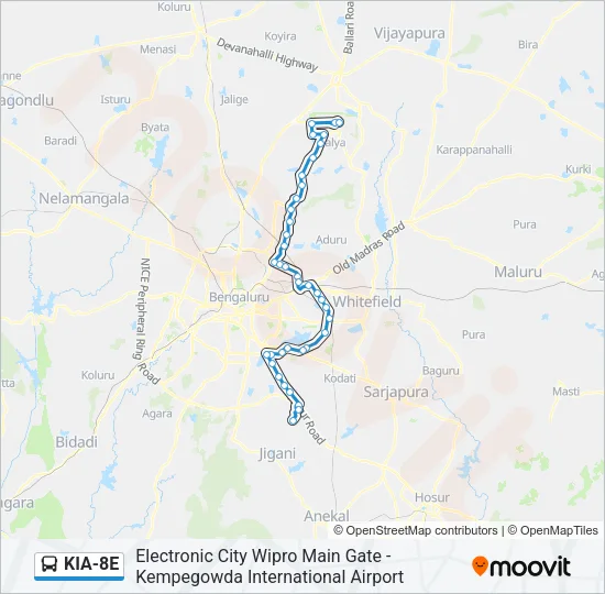 KIA-8E Bus Line Map