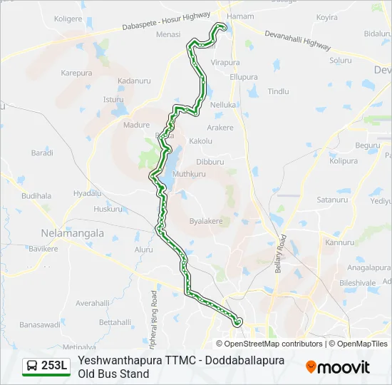 253L Bus Line Map