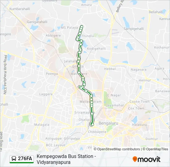 276FA Bus Line Map