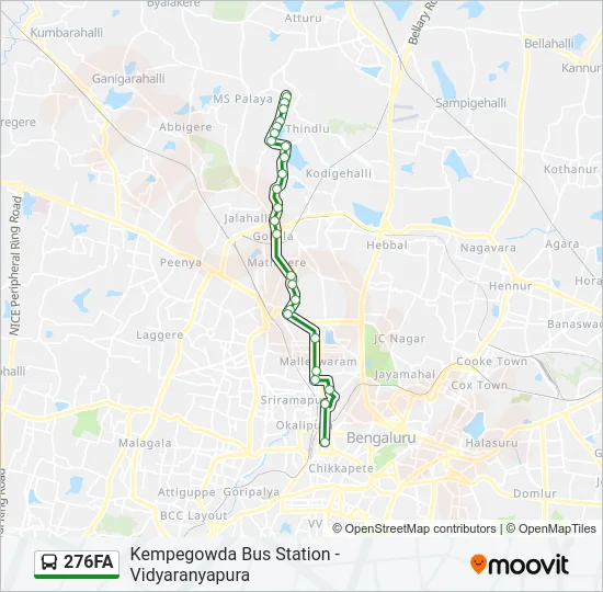 276FA Bus Line Map