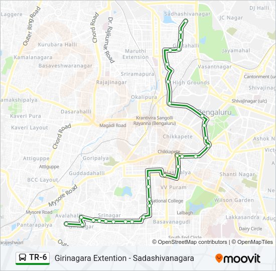 TR-6 Bus Line Map
