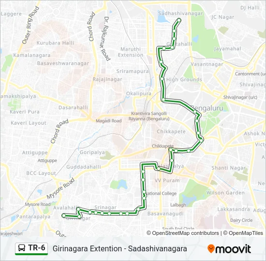TR-6 Bus Line Map