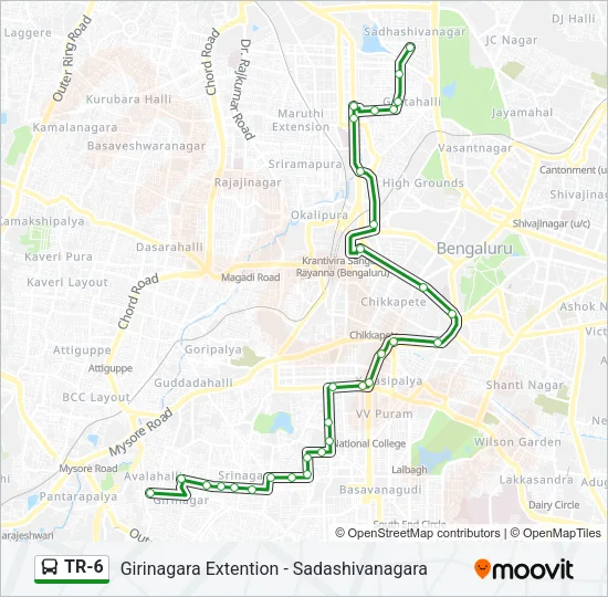 TR-6 Bus Line Map