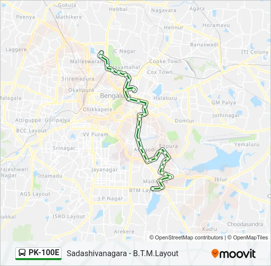 PK-100E Bus Line Map