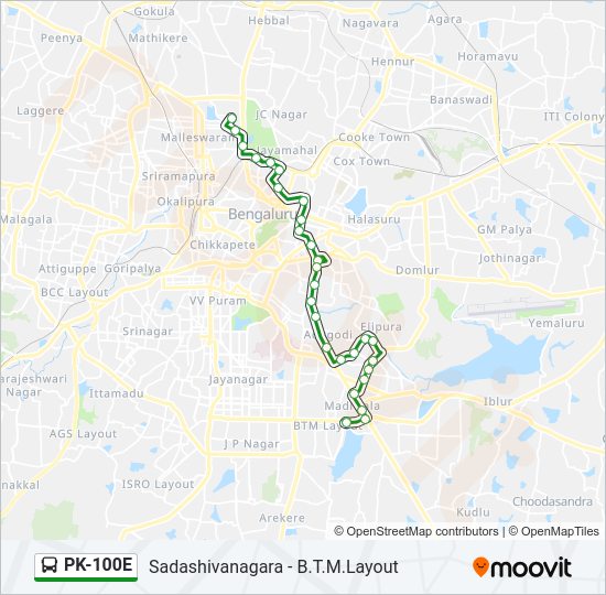 PK-100E Bus Line Map