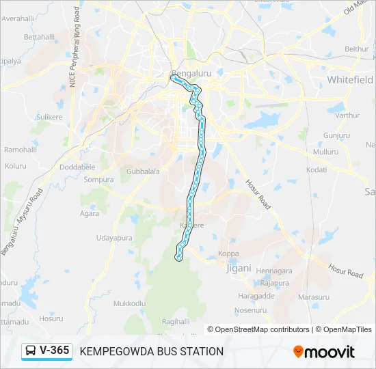V-365 Bus Line Map