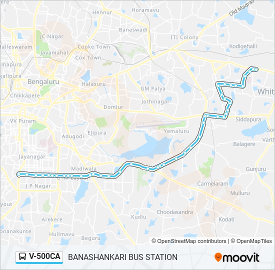 V-500CA bus Line Map