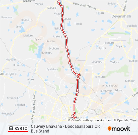 Ksrtc Bus Route Map Ksrtc Route: Schedules, Stops & Maps - Cauvery Bhavana (Updated)