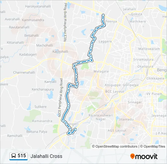 515 Bus Line Map