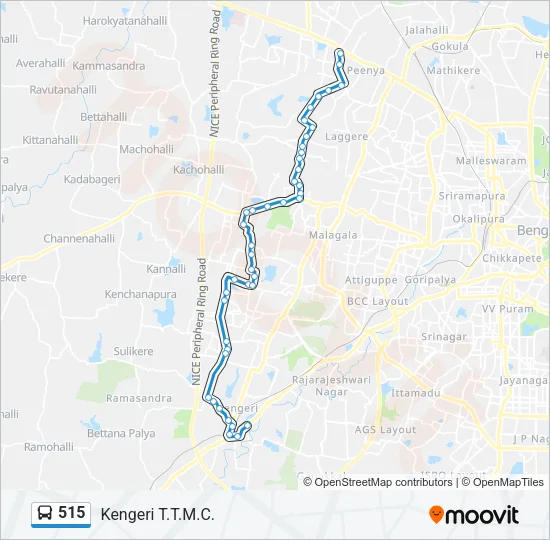 515 Bus Line Map