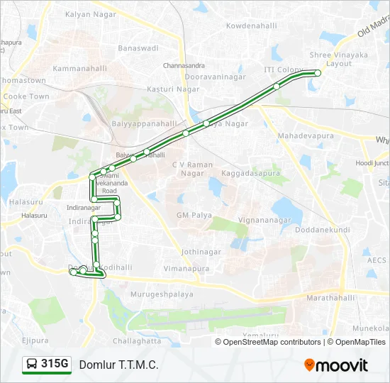 315G Bus Line Map