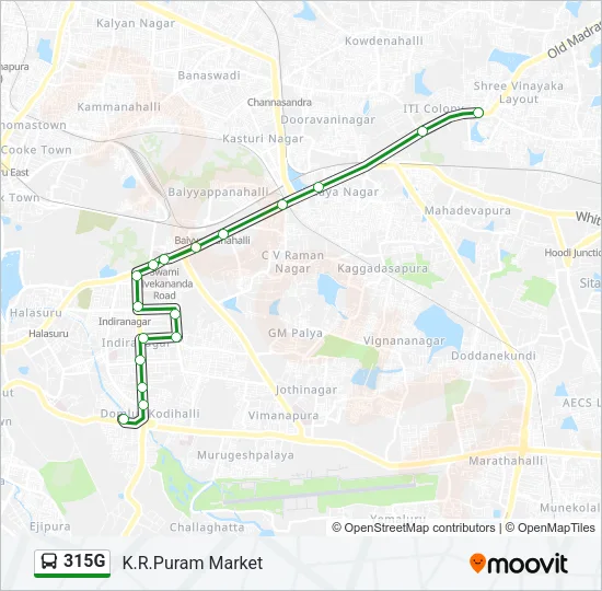 315G Bus Line Map