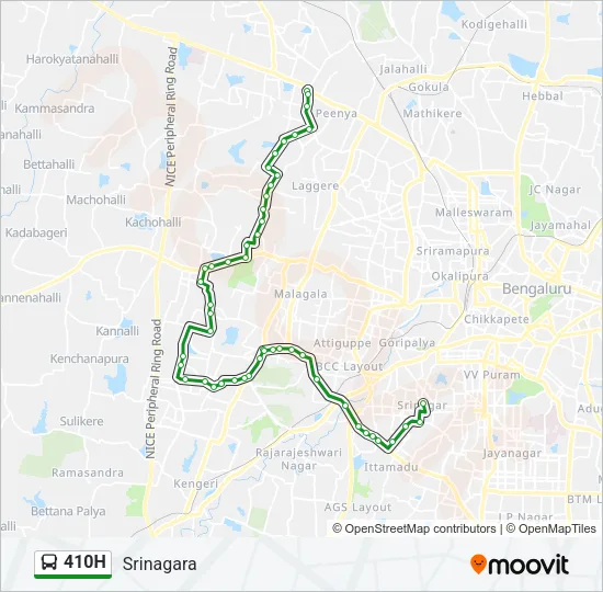 410H Bus Line Map