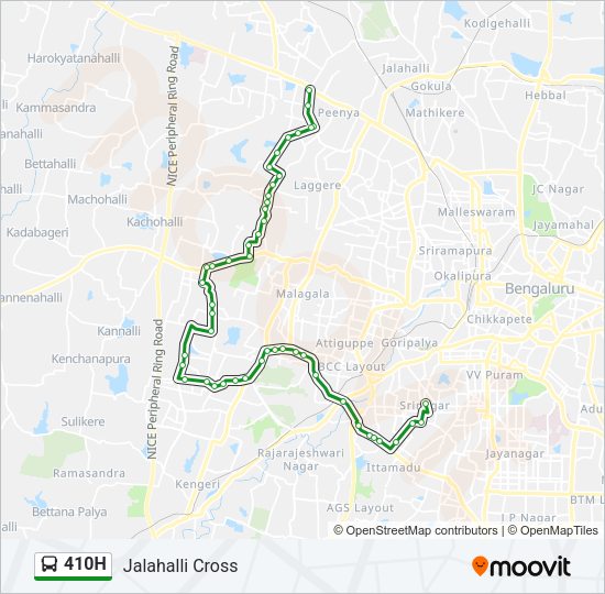410H Bus Line Map