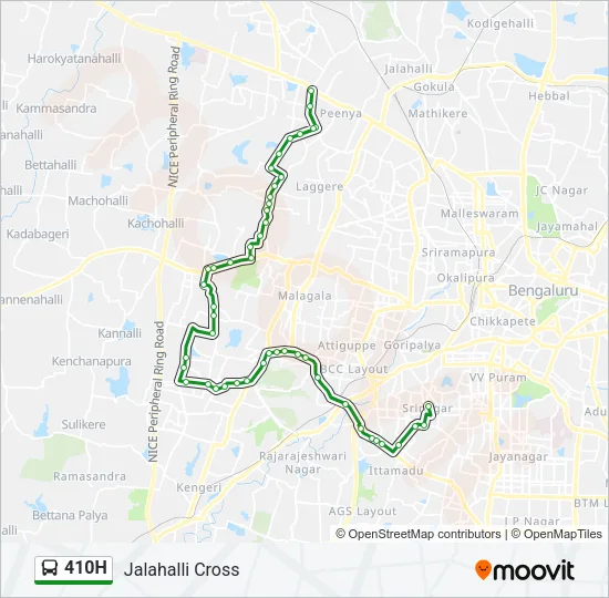 410H Bus Line Map