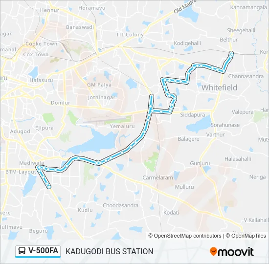V-500FA Bus Line Map