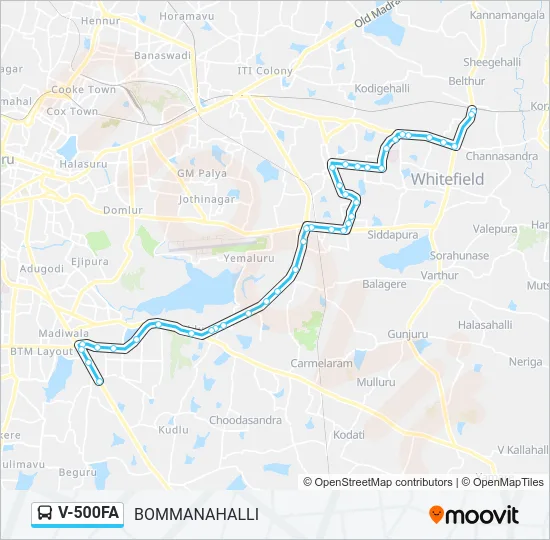 V-500FA Bus Line Map
