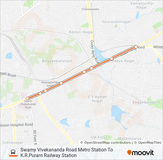 Kr Puram Bangalore Map Nbmskrprs Route: Schedules, Stops & Maps - K.r.puram Railway Station  (Updated)