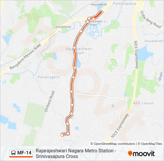 MF-14 Bus Line Map