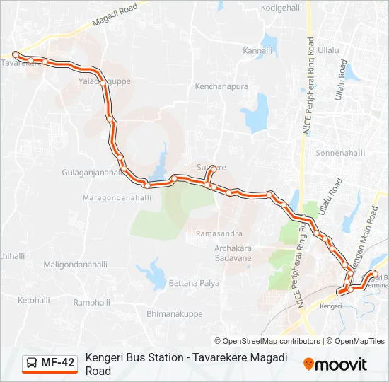 MF-42 Bus Line Map