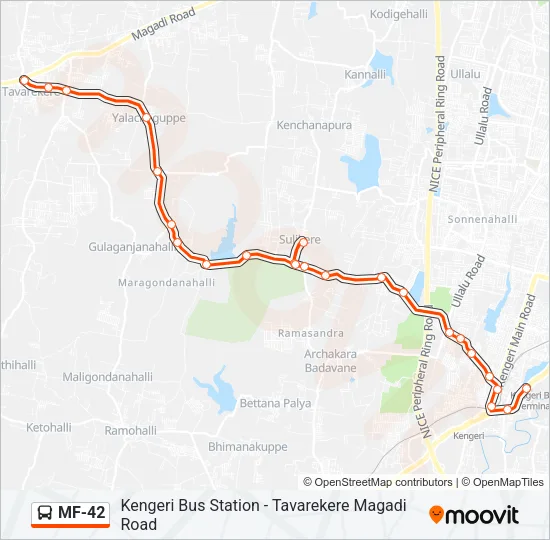 MF-42 Bus Line Map