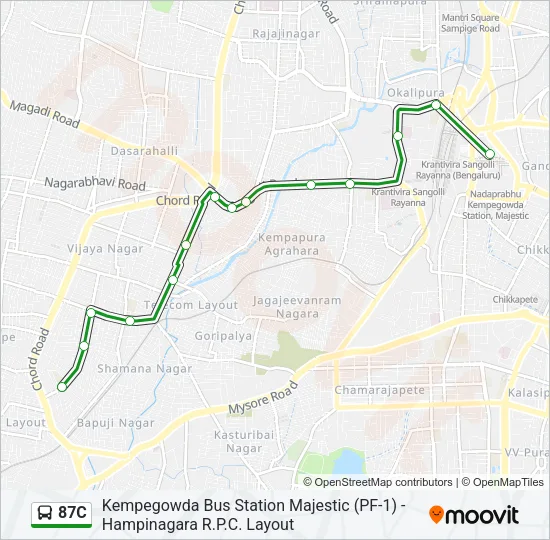 87C Bus Line Map