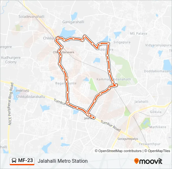MF-23 Bus Line Map