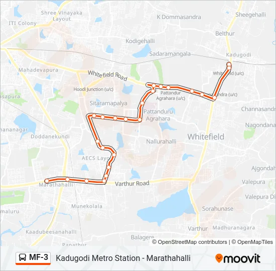MF-3 Bus Line Map