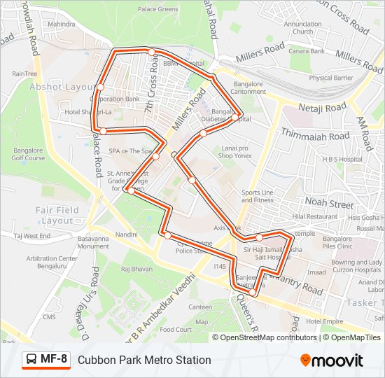 MF-8 bus Line Map