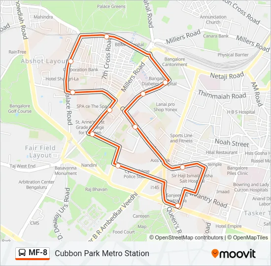 MF-8 Bus Line Map