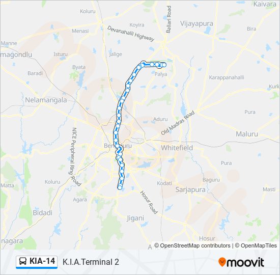 kia14 Route Schedules, Stops & Maps K.I.A.Terminal 2 (Updated)