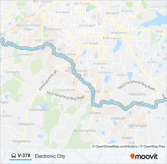 V-378 bus Line Map