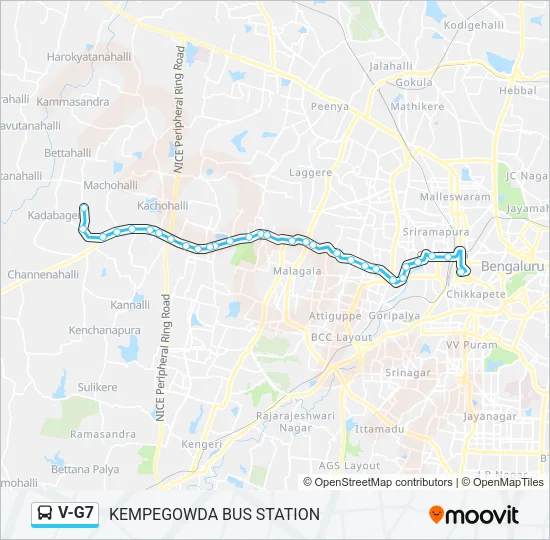 V-G7 Bus Line Map
