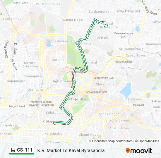 CS-111 Bus Line Map
