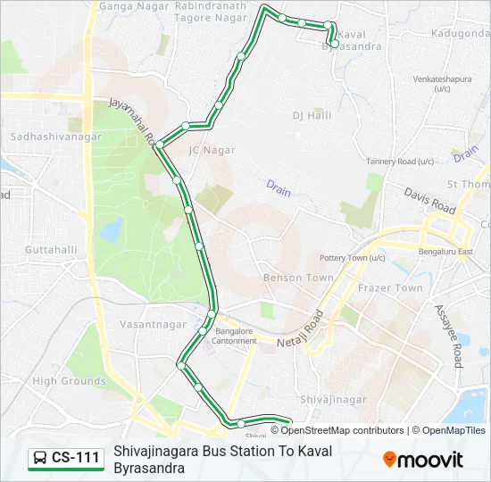 CS-111 Bus Line Map