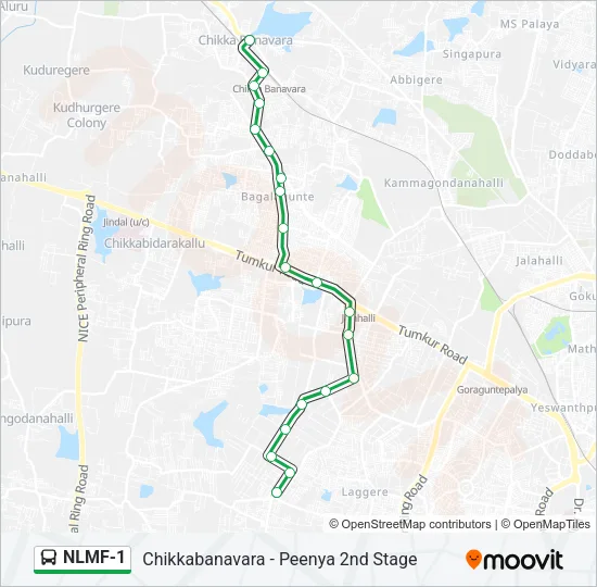 NLMF-1 Bus Line Map