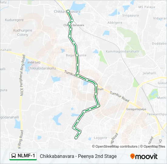 NLMF-1 Bus Line Map