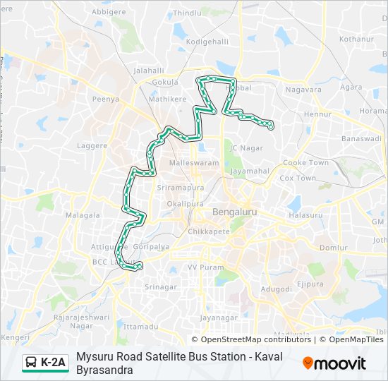 K-2A bus Line Map